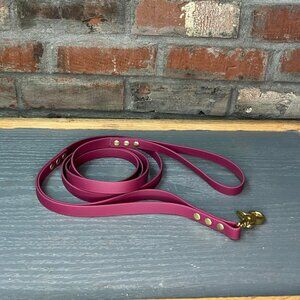 7' USA Biothane Standard Dog Leash w/Traffic Handle 5/8" wide Brass Trigger Snap
